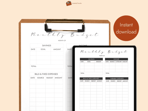 Printable Monthly Budget 2